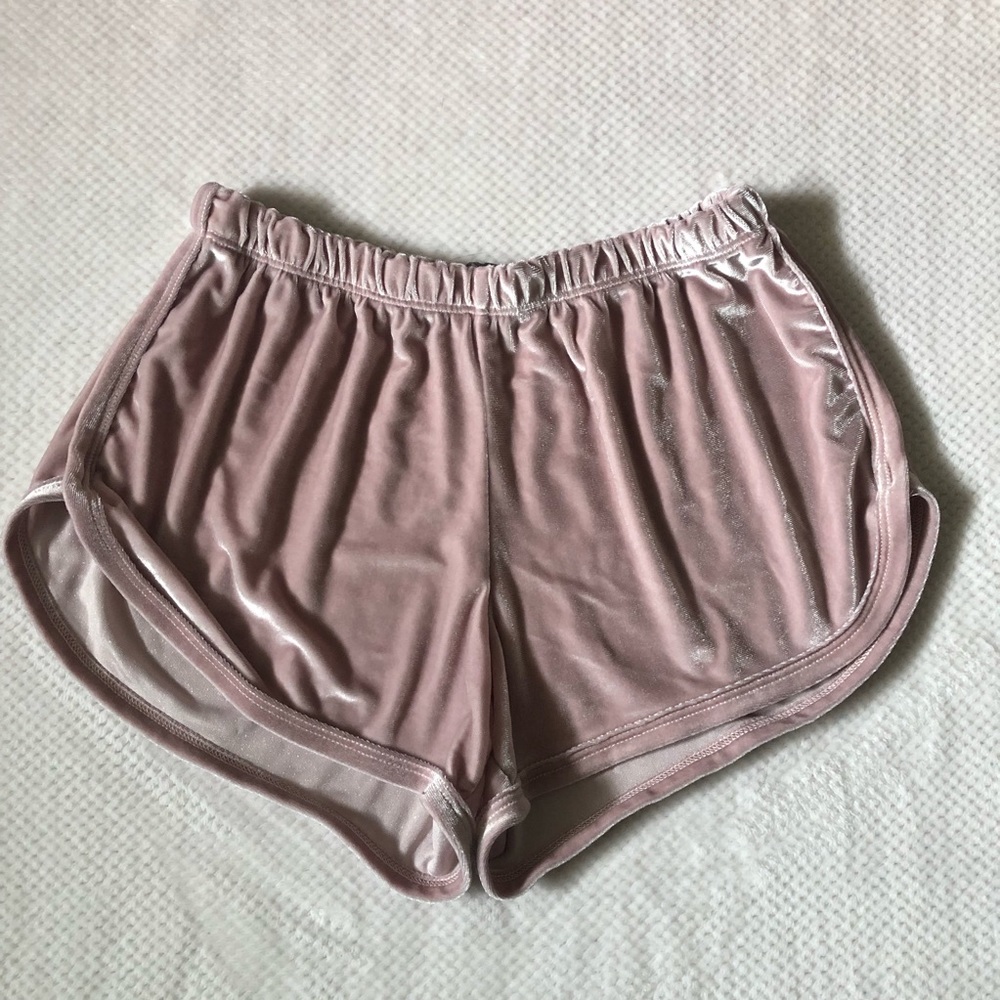 Brandy Melville dusty rose pj shorts smooth velvet